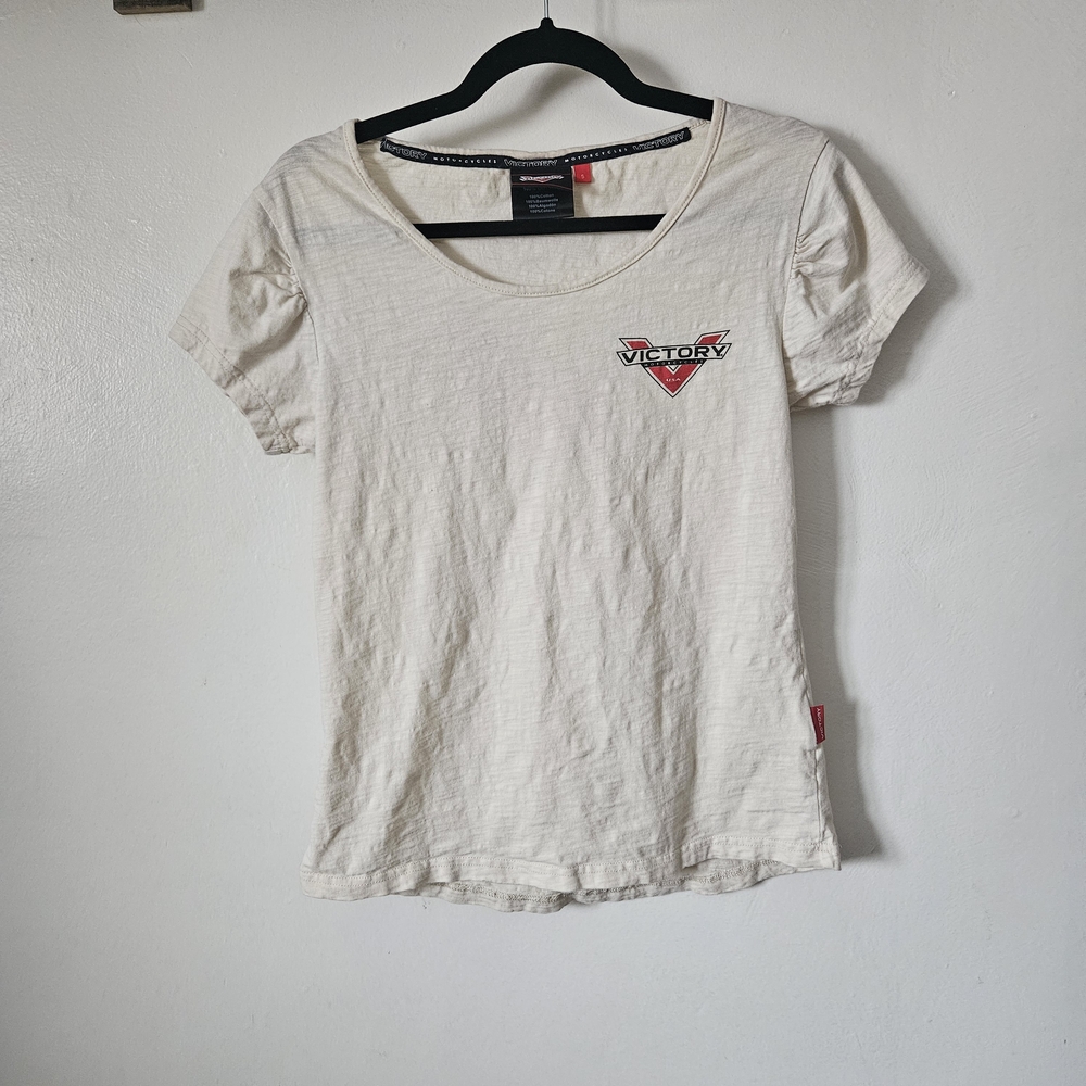 Victory Motorcycles Women's Cream Short Sleeve Tee